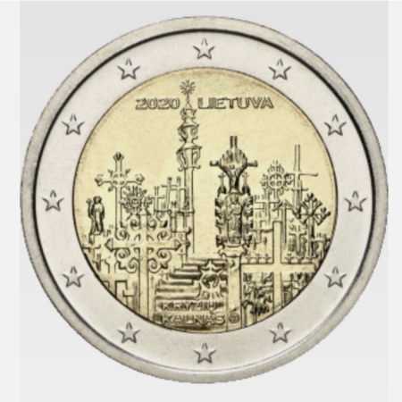 Lituania - Lituania 2 euro 2020 Dealul Crucilor, UNC