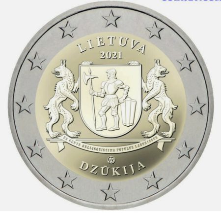 Lituania - Lituania 2 euro 2021 Dzukija, UNC