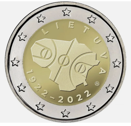 Lituania - Lituania 2 euro 2022 Baschet, UNC