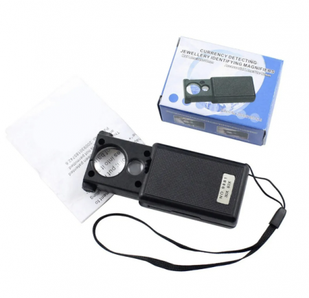 Lupa portabila pentru monede / bancnote / timbre, 30x 60x, cu Led [2]