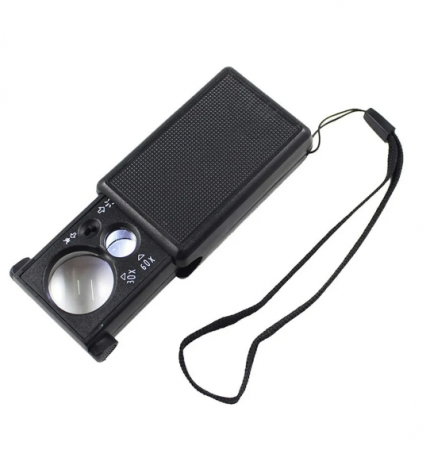 Lupa portabila pentru monede / bancnote / timbre, 30x 60x, cu Led [0]