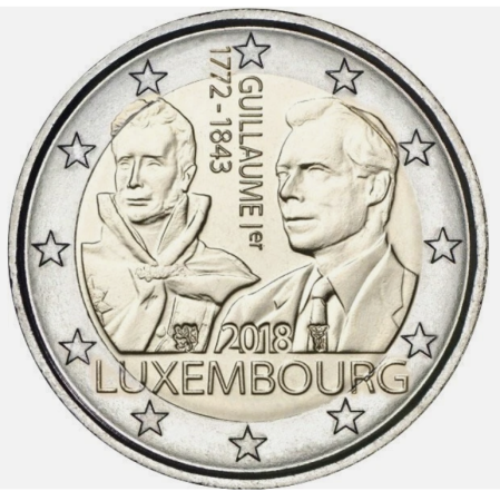 Luxemburg - Luxemburg 2 euro 2018 William I, UNC