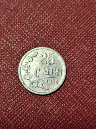 Monede Europa - Luxemburg 25 centimes 1954
