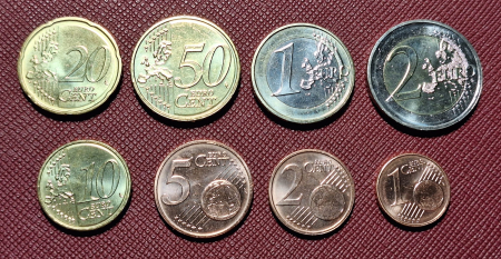 Luxemburg, set 8 monede 2023: 1,2,5,10,20,50 centi, 1,2 Euro, UNC [1]