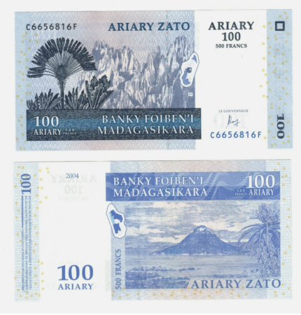Bancnote Africa - MADAGASCAR 100 ariary (500 franci) 2004, necirculata
