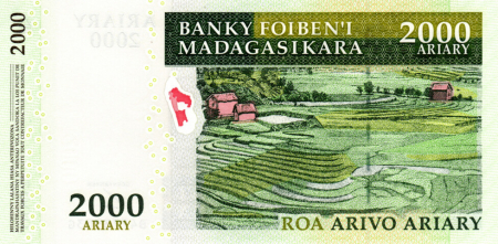 Madagascar 2000 Ariary (10000 Franci) 2012, necirculata [1]