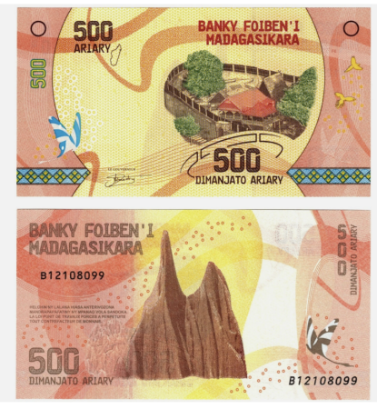 Bancnote Africa - Madagascar 500 Ariary 2017, necirculata