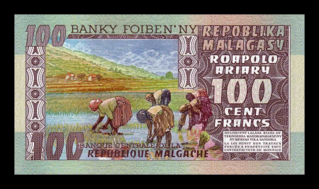 Madagascar (Republica Malgasa) 100 Franci 1975, necirculata [0]