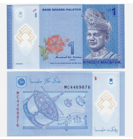Malaezia - Malaezia, 1 Ringgit 2017, polimer, necirculata