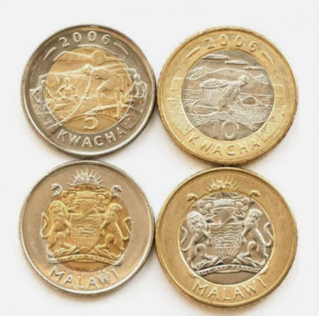 Monede Africa - Malawi 2 monede set 2006: 5,10 Kwacha, UNC