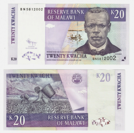 Bancnote Africa - MALAWI 20 kwacha 2009, necirculata