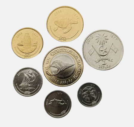 Monede straine - Maldive set 7 monede: 1 5 10 25 50 Laari, 1, 2 Rufiyaa, 2008-2017, UNC