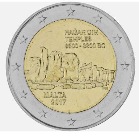 Malta - Malta 2 euro 2017, Templele Hagar Qim, UNC
