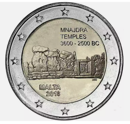 Malta - Malta 2 euro 2018, Templele Mnajdra, UNC