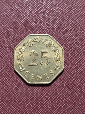 Monede Europa - Malta 25 centi 1975