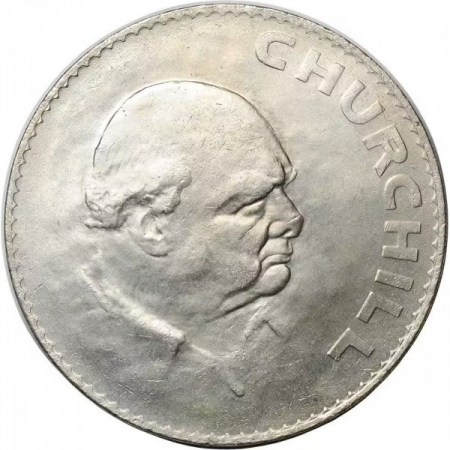 Monede Europa - Marea Britanie 1 Crown 1965, emisa in memoria prim-ministrului Winston Churchill