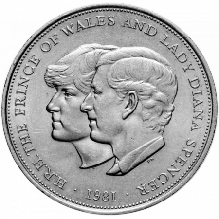 Monede Europa - Marea Britanie 25 pence 1981- Nunta lui Charles si Diana