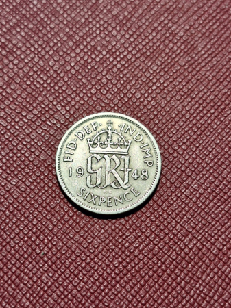 Monede - Marea Britanie six pence 1948
