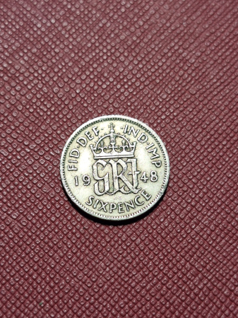 Monede - Marea Britanie six pence 1948