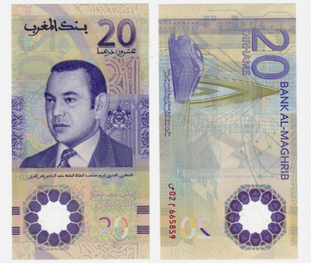 Bancnote Africa - Maroc 20 Dirhams 2019, polimer, necirculata, tren de mare viteza