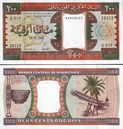 Bancnote Africa - MAURITANIA 200 ouguiya 2002 necirculata