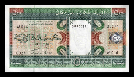 Mauritania 500 ouguiya 2002, necirculata [1]