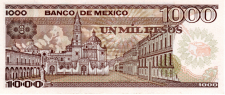 Mexico 1000 Pesos 1985, necirculata, cu 2 mici perforatii [0]