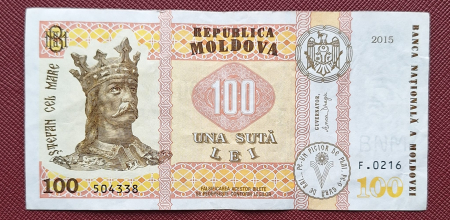 Moldova - Moldova 100 lei 2015, circulata