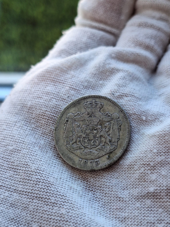 Moneda Romania, 1 Leu 1873 ag, Regele Carol I [1]