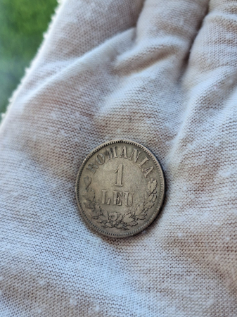 Moneda Romania, 1 Leu 1873 ag, Regele Carol I [1]