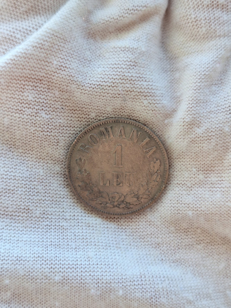 Moneda Romania, 1 Leu 1873 ag, Regele Carol I [3]