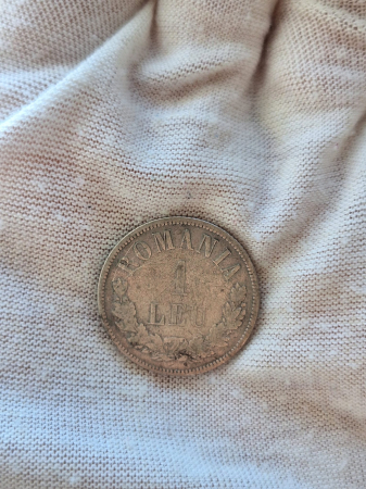 Moneda Romania, 1 Leu 1874 ag, Regele Carol I [1]