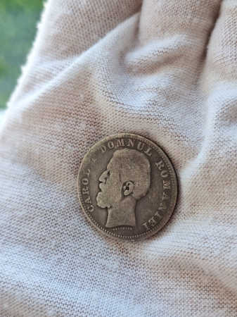 Monede Romania - Moneda Romania, 1 Leu 1881 ag, Regele Carol I