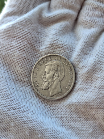 Monede Romania - Moneda Romania, 1 Leu 1894 ag, Regele Carol I