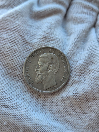 Moneda Romania, 1 Leu 1894 ag, Regele Carol I [2]