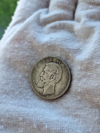 Moneda Romania, 1 Leu 1894 ag, Regele Carol I [2]