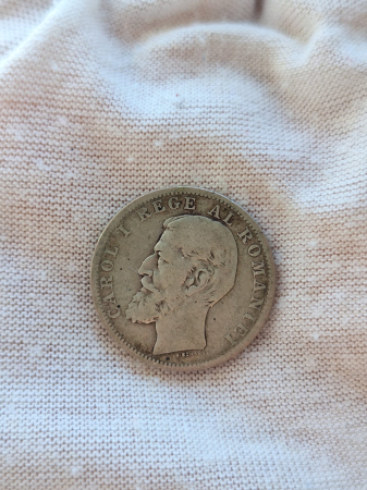Monede Romania - Moneda Romania, 1 Leu 1894 ag, Regele Carol I