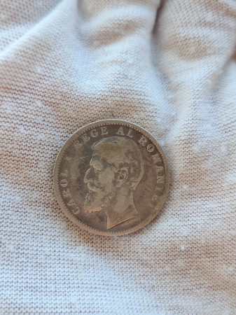 Moneda Romania, 1 Leu 1900 ag, Regele Carol I [2]