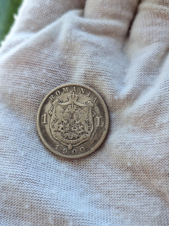 Monede Romania - Moneda Romania, 1 Leu 1900 ag, Regele Carol I