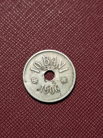 Monede - Moneda Romania, 10 Bani 1906, Coroana Regala, monetaria Bruxelles