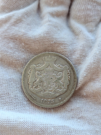 Monede Romania - Moneda Romania, 2 Lei 1875 ag, Regele Carol I