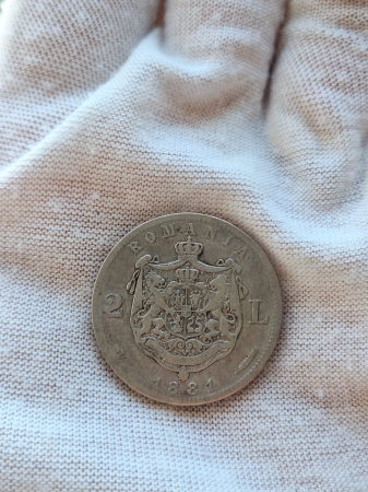 Monede Romania - Moneda Romania, 2 Lei 1881 ag, Regele Carol I