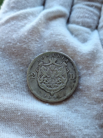 Monede Romania - Moneda Romania, 2 Lei 1894 ag, Regele Carol I