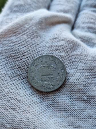 Monede Romania - Moneda Romania, 50 Bani 1873 ag, Regele Carol I