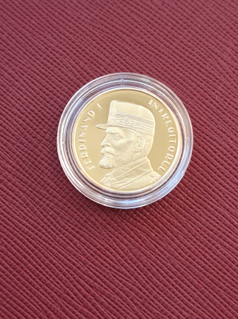 Moneda Romania, 50 Bani Proof 2019, Regele Ferdinand, incapsulata [2]