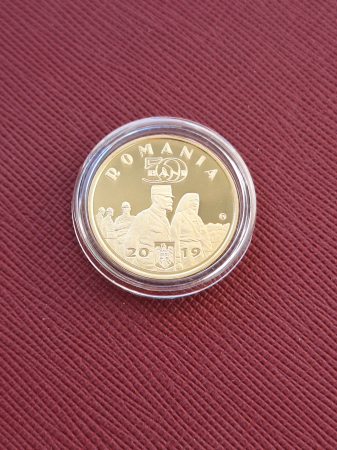 Moneda Romania, 50 Bani Proof 2019, Regina Maria, incapsulata [3]