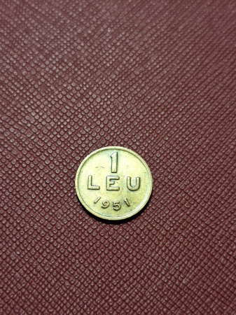 Monede - Moneda Romania - RPR - 1 LEU 1951, cupru, rara