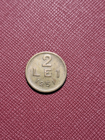 Monede Romania - Moneda Romania - RPR - 2 LEI 1951, cupru, rara