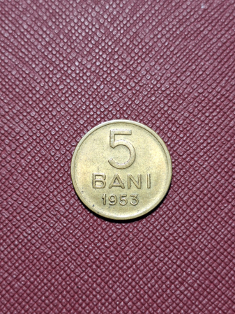 Monede - Moneda Romania - RPR - 5 BANI 1953, luciu partial