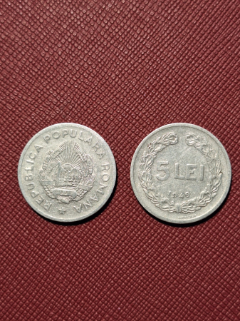 Monede Romania - Moneda Romania - RPR - 5 LEI 1949